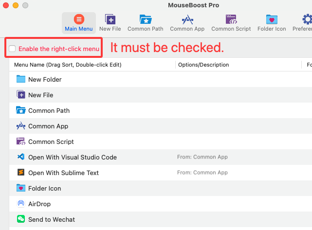 Finder Extension Settings